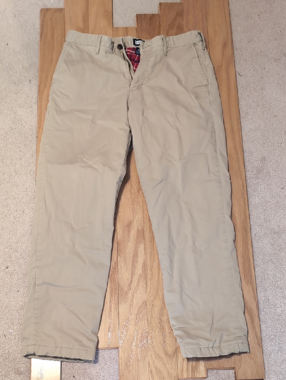 Lands' End Men's Tan Fleece-lined Chino Pants